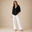 Women's Hooded Button-Front Long-Sleeve Relaxed Cardigan
