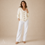 Women's Hooded Button-Front Long-Sleeve Relaxed Cardigan