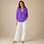 Women's Hooded Button-Front Long-Sleeve Relaxed Knit Cardigan