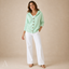 Women's Hooded Button-Front Long-Sleeve Relaxed Knit Cardigan