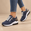 Women's Lace-Up with Side Zip and Chunky Cushioned Sole Sneakers