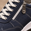 Women's Lace-Up with Side Zip and Chunky Cushioned Sole Sneakers