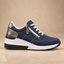 Women's Lace-Up with Side Zip and Chunky Cushioned Sole Sneakers