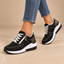 Women's Lace-Up with Side Zip and Chunky Cushioned Sole Sneakers