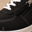 Women's Lace-Up with Side Zip and Contrast Stitching Platform Sneakers