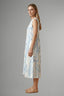 Women's Leaf Print Round Neck Midi Dress