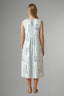 Women's Leaf Print Round Neck Midi Dress