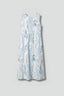 Women's Leaf Print Round Neck Midi Dress