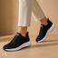 Women's Lightweight Lace-Up with Padded Collar Low-Top Walking Sneakers