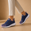 Women's Lightweight Lace-Up with Padded Collar Low-Top Walking Sneakers