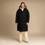 Women's Longline Hooded Quilted Full-Zip Puffer Coat Jacket