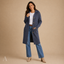 Women's Longline Hooded with Patch Pockets Button-Front Cardigan