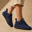 Women's Low-Top Elastic-Lace Hook-and-Loop Strap Casual Sneakers