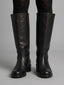 Women's Mid-Calf Square-Toe Pull-On Low Block-Heel Western Boots