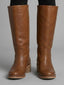Women's Mid-Calf Square-Toe Pull-On Low Block-Heel Western Boots