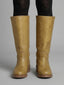 Women's Mid-Calf Square-Toe Pull-On Low Block-Heel Western Boots