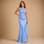 Women's One-Shoulder Asymmetric Pleated Floor-Length Maxi Dress