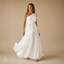 Women's One-Shoulder Layered Ruffle Flowy Maxi Dress