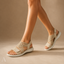 Women's Open-Toe Woven Multi-Strap Slingback Sport Sandals
