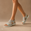 Women's Open-Toe Woven Multi-Strap Slingback Sport Sandals
