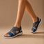 Women's Open-Toe Woven Multi-Strap Slingback Sport Sandals