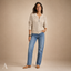 Women's Openwork Zip-Front with Round Neck and Ribbed Trim Cardigan