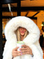Women's Cropped Hooded Faux Fur Jacket