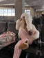 Women's Cropped Hooded Faux Fur Jacket
