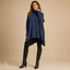 Women's Oversized with Asymmetric High-Low Hem Turtleneck Sweater