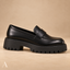 Women's Penny with Chunky Platform Sole and Lug Tread Loafers