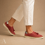 Women's Perforated Tassel with Thick Stitched Sole Slip-On Loafers
