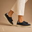 Women's Perforated Tassel with Thick Stitched Sole Slip-On Loafers