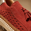 Women's Perforated Tassel with Thick Stitched Sole Slip-On Loafers