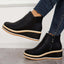 Women's Platform with Side-Zip Closure Wedge Ankle Boots