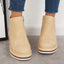Women's Platform with Side-Zip Closure Wedge Ankle Boots