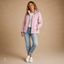 Women's Printed Hooded with Zippered Side Pockets Full-Zip Jacket