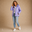 Women's Printed Hooded with Zippered Side Pockets Full-Zip Jacket