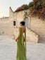 Women's Prom Night Sleeveless Ruched Cowl Neck Maxi Dress