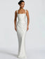 Women's Prom Night Sleeveless Ruched Cowl Neck Maxi Dress