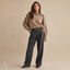 Women's Relaxed Lantern-Sleeve Turtleneck Pullover Sweater