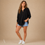Women's Relaxed V-Neck Button-Front Long-Sleeve with Pocket Tunic Blouse