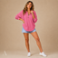 Women's Relaxed V-Neck Button-Front Long-Sleeve with Pocket Tunic Blouse