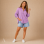 Women's Relaxed V-Neck Button-Front Long-Sleeve with Pocket Tunic Blouse
