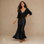 Women's Relaxed V-Neck Sweater and Flowy Maxi Skirt Two-Piece Set