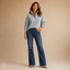 Women's Ribbed Half-Zip with Long Sleeves Stand-Collar Pullover Sweater