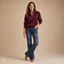 Women's Ribbed Half-Zip with Long Sleeves Stand-Collar Pullover Sweater