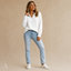 Women's Ribbed Quarter-Zip Stand-Collar Long-Sleeve Pullover Sweater