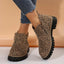 Women's Side-Zip with Low Block Heel and Chunky Lug Sole Ankle Boots