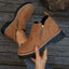 Women's Side-Zip with Low Block Heel and Chunky Lug Sole Ankle Boots