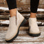Women's Side-Zip with Low Block Heel and Chunky Lug Sole Ankle Boots